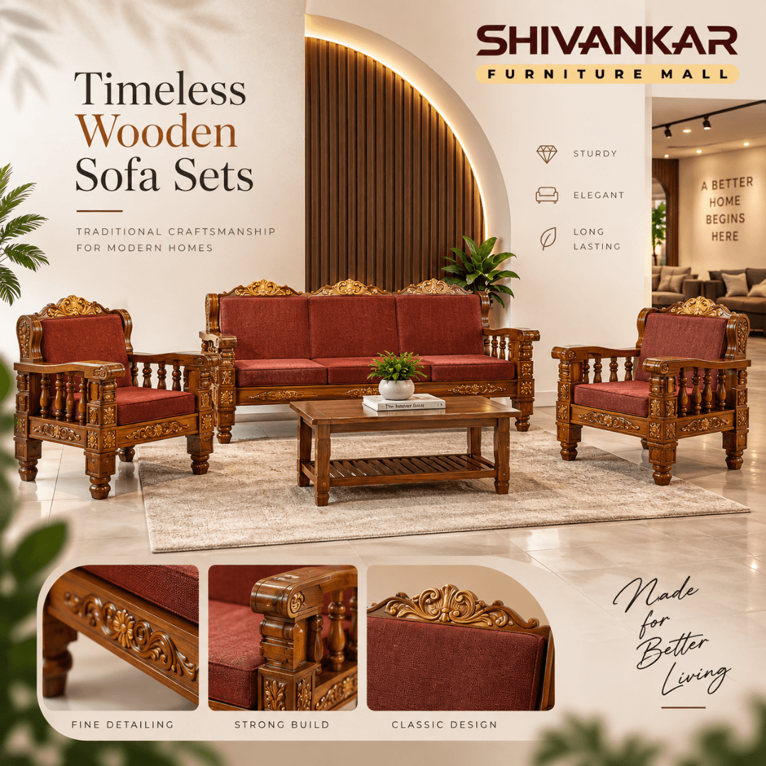 Wooden Sofa Set