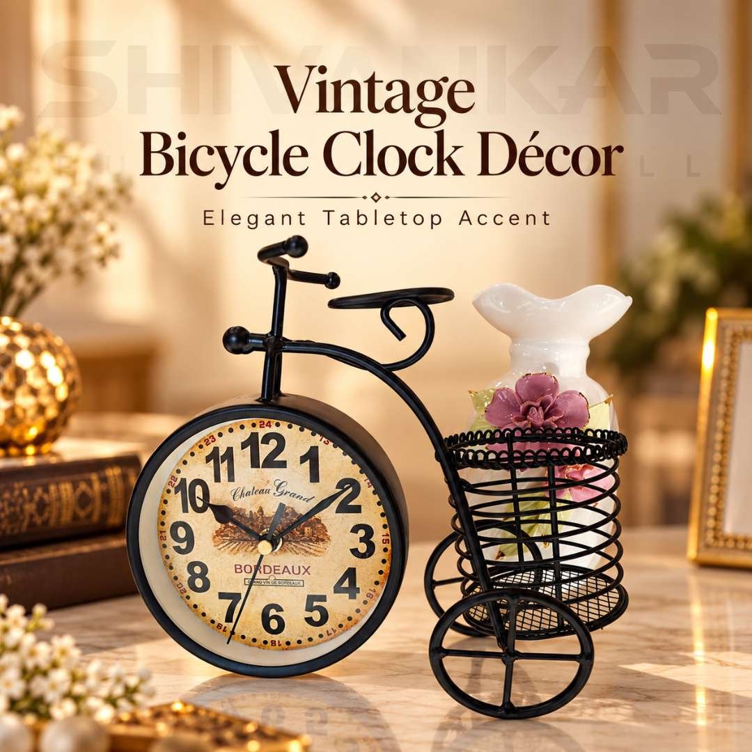 Vintage Bicycle Shaped Table Clock